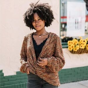 Buckle Cozy Multicolor Knit Sweater